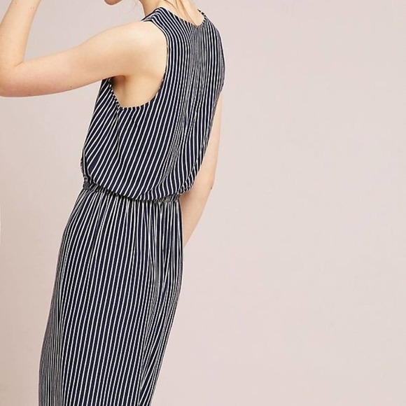 Anthro Sunday in Brooklyn Carine Blue Stripe Dress Size S Small - Picture 9 of 9